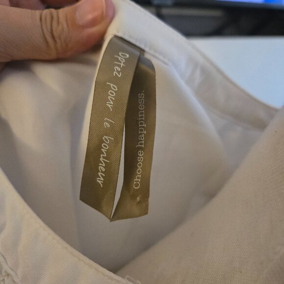 Reitmans "Choose Happiness" White Tunic Blouse Plus Size 2X EUC - Picture 3 of 4